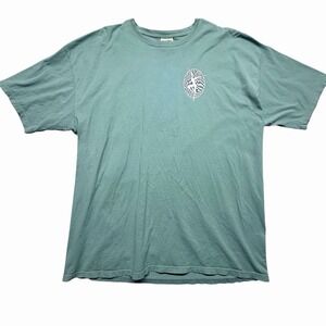 Comfort Wash MENS Green Graphic T Shirt Dave Matthews Band 1991 Short Sleeve 2XL